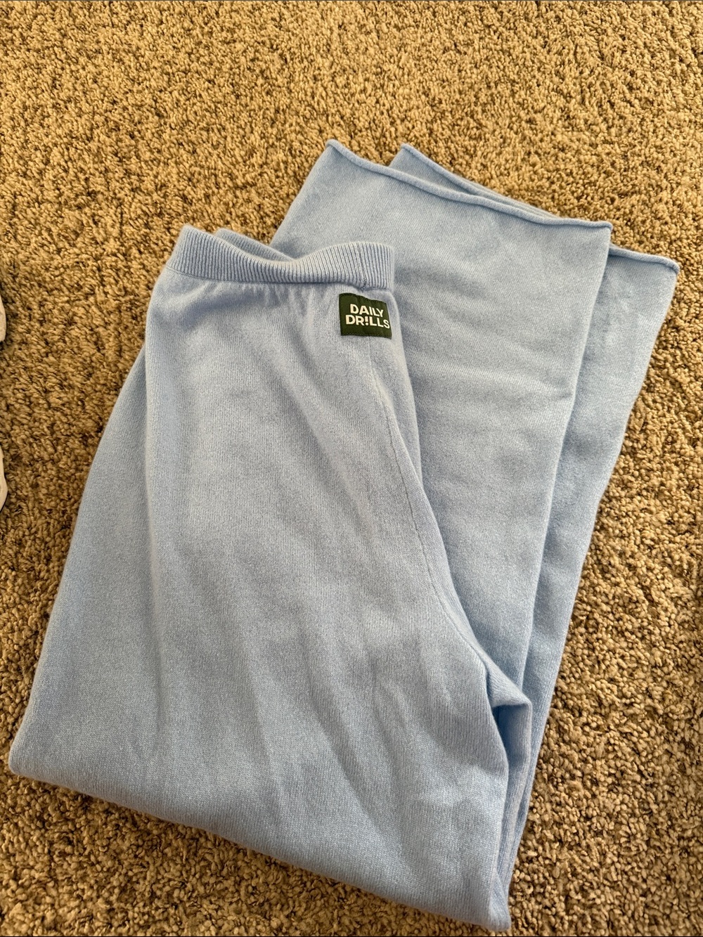 Daily Drills Light Blue cashmere pants size M/L